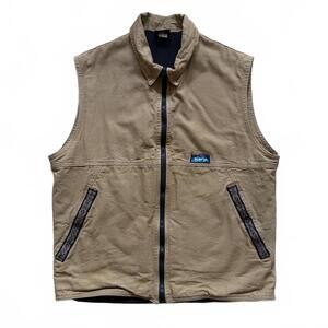 Vintage Kavu Fleece Lined Duck Vest Canvas Full Zip Workwear Men's Size Medium
